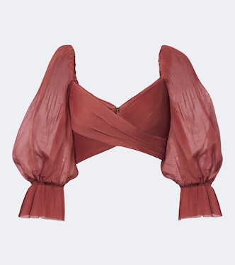 Pleated crop top | Zimmermann