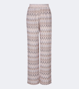 Olivia chevron knitted wide-leg pants | Melissa Odabash
