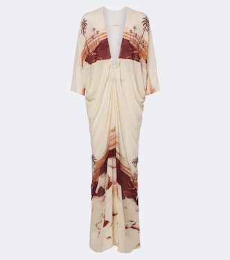 Caftán de georgette estampado | Johanna Ortiz
