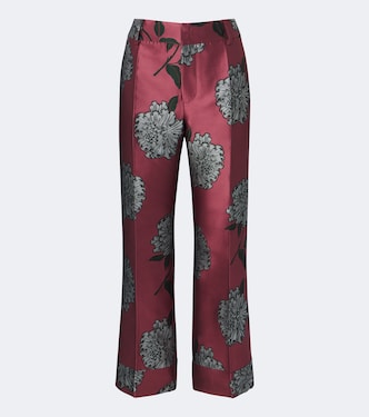 Hendrix floral satin straight pants | La DoubleJ