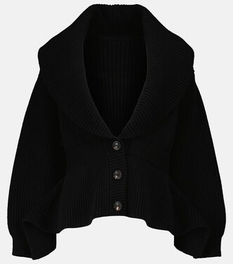 Wool and cashmere peplum cardigan | Alaïa