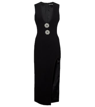 Robe asymétrique en crêpe de laine | David Koma