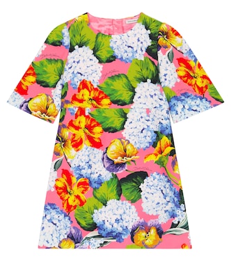 Floral crêpe dress | Dolce&Gabbana Kids