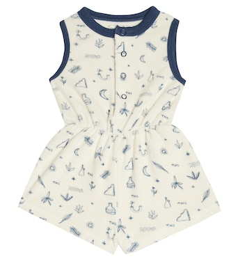 Baby Francis printed cotton terry romper | The New Society