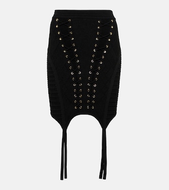 Minifalda de punto acordonada | Balmain