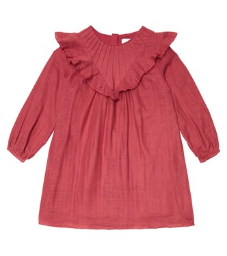 Ruffled piped cotton dress | Chloé Kids