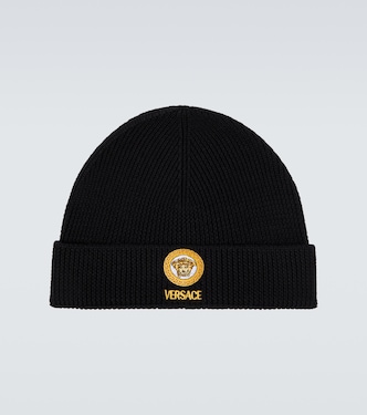 Medusa embroidered wool beanie | Versace