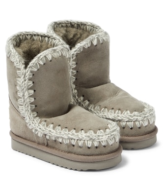 Shearling-lined suede boots | Mou Kids