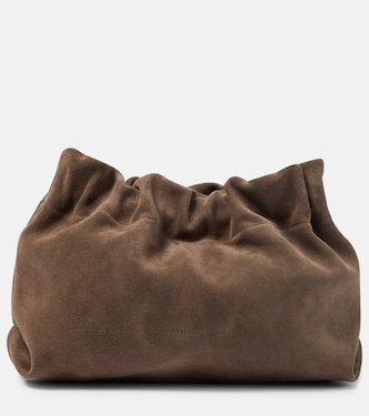 Suede shoulder bag | Brunello Cucinelli