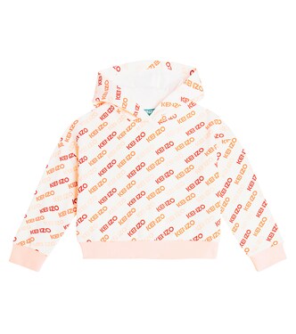 Logo cotton jersey hoodie | Kenzo Kids