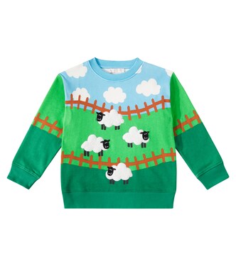 Printed cotton fleece sweatshirt | Stella McCartney Kids