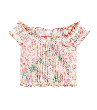 Alba floral shirt | Poupette St Barth Kids