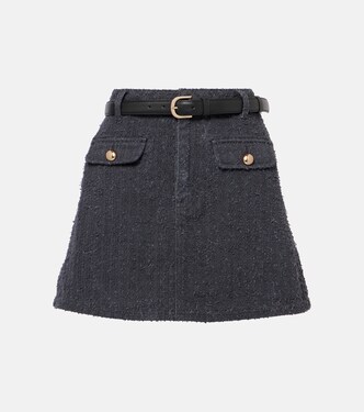 Minifalda de denim texturizada | Self-Portrait