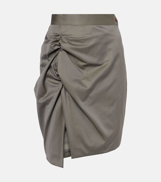 Side Panther cotton satin miniskirt | Vivienne Westwood