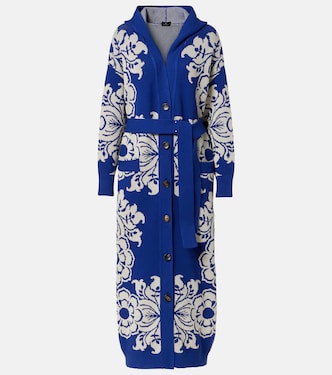 Floral waffle-knit hooded cardigan | Etro