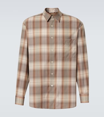 Chemise en laine à carreaux | Auralee
