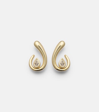 18kt gold earrings with diamonds | Shay Jewelry