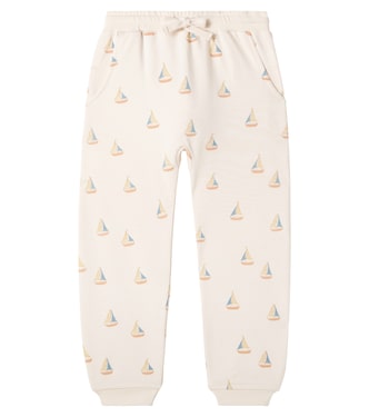 Printed cotton-blend fleece sweatpants | Rylee + Cru