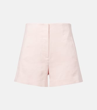 Jazmin high-rise linen-blend shorts | Veronica Beard