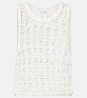 Top en jute et coton mélangés | Brunello Cucinelli