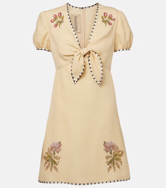 Robe brodée à fleurs | Valentino