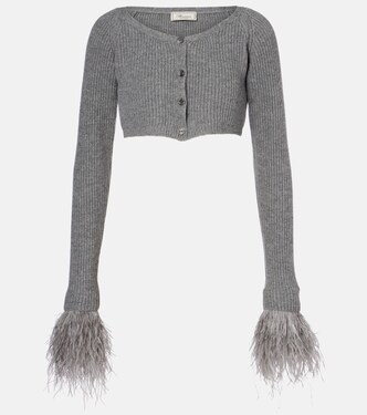 Cropped ribbed-knit wool cardigan | Blumarine