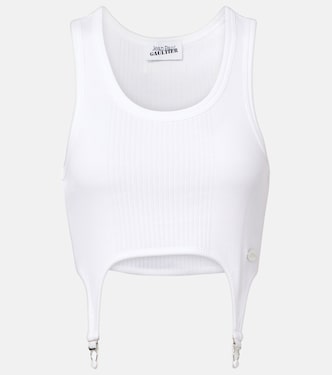 Ribbed-knit cotton jersey bra top | Jean Paul Gaultier