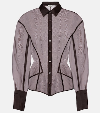 Aida sheer silk organza shirt | Staud