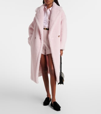 Tedgirl alpaca, wool, and silk coat in pink - Max Mara | Mytheresa