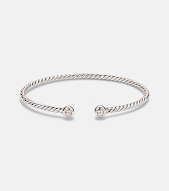 Cable Flex® Micro 925 sterling silver bracelet with diamonds | David Yurman