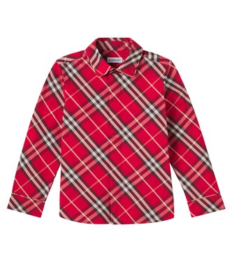 Camisa de algodón con Burberry Check | Burberry Kids