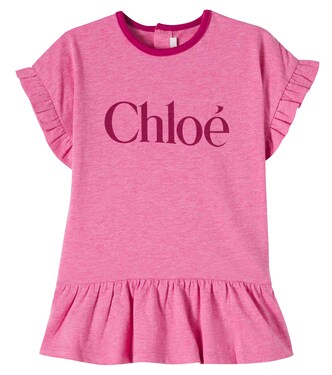 Baby logo cotton dress | Chloé Kids