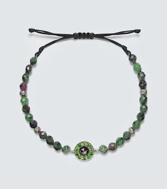 Pulsera Orbit de oro blanco de 9 ct (375/1000) y plata de ley (925) con piedras | Ileana Makri