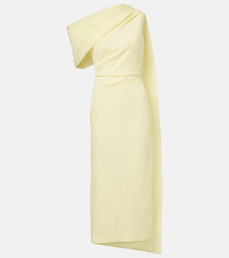 Vestido midi Maite de cloqué con capa | Roksanda