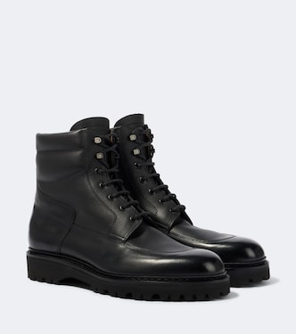 Peak leather lace-up boots | John Lobb