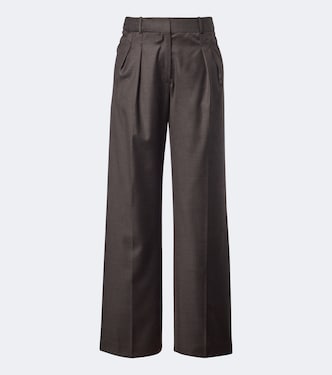 Sbiru Lds pleated virgin wool pants | Loulou de Saison