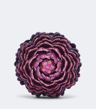 Peony Belladonna crystal-embellished clutch | Judith Leiber Couture