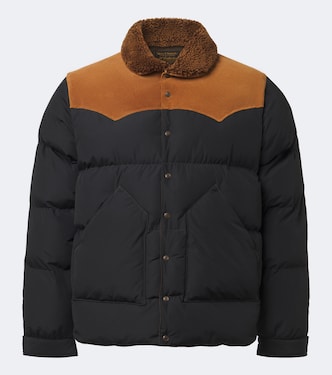 Suede-trimmed puffer jacket | RRL