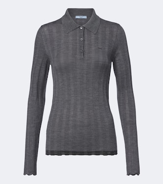 Wool and cotton polo sweater | Prada
