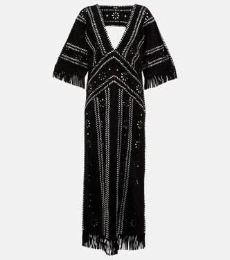 Robe longue Brett en daim | Dodo Bar Or