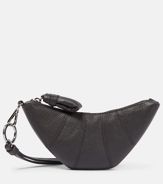 Croissant leather coin purse with strap | Lemaire