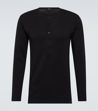 Camiseta de algodón con botones | Tom Ford