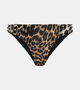Culotte de bikini à motif léopard | Ganni