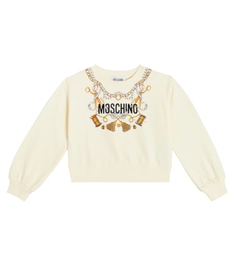 Logo cotton-blend sweatshirt | Moschino Kids