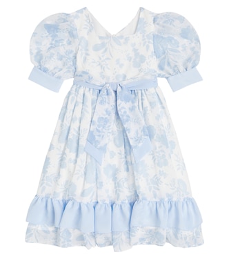 Bow-detail floral chiffon dress | Patachou