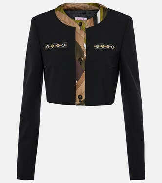 Vivara cropped wool-blend jacket | Pucci