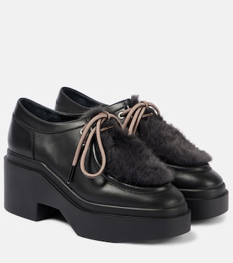 Norton leather platform flats | Clergerie