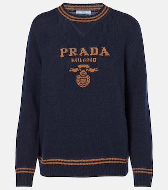 Logo wool and cashmere sweater | Prada