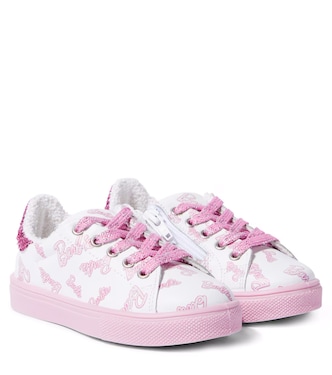 X Barbie® Verzierte Sneakers aus Leder | Monnalisa
