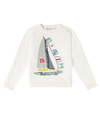 Elder jacquard cotton and cashmere sweater | Bonpoint